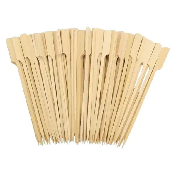 Wooden Skewers With Paddle 15cm 50pcs