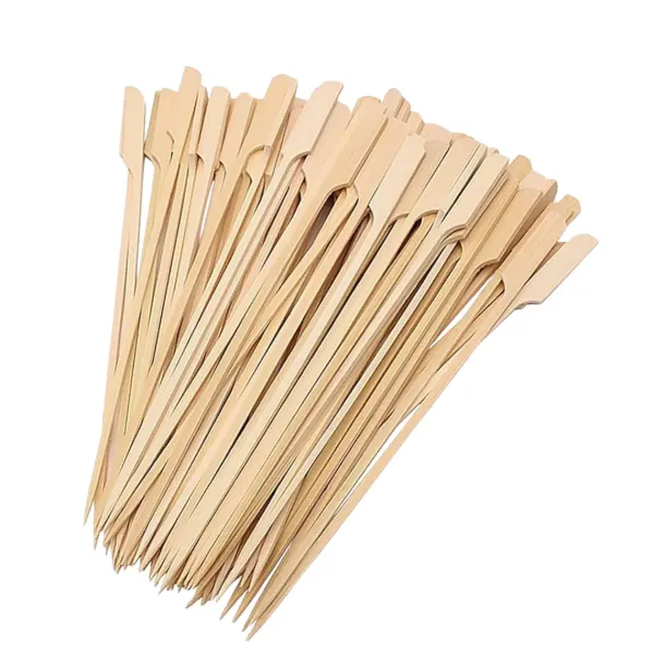 Wooden Skewers With Paddle 9cm 100pcs