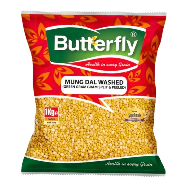 Butterfly Mung Dal Washed (Green Gram Split & Peeled) 1kg