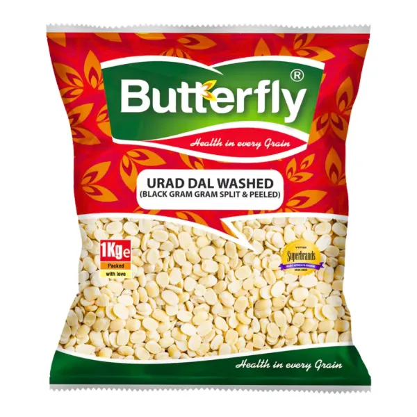Butterfly Urad Dal Washed (Black Gram Split & Peeled)1kg