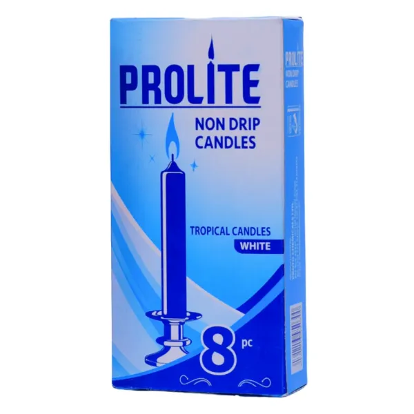 Prolite Tropical Candles White 8pcs