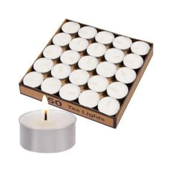 Tea Light Candles White 50pcs