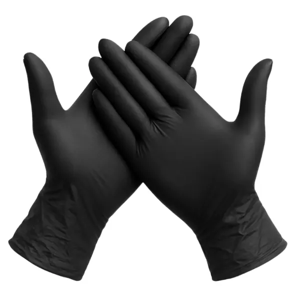 Gloves Nitrile Powder Free Black Large 100pcs