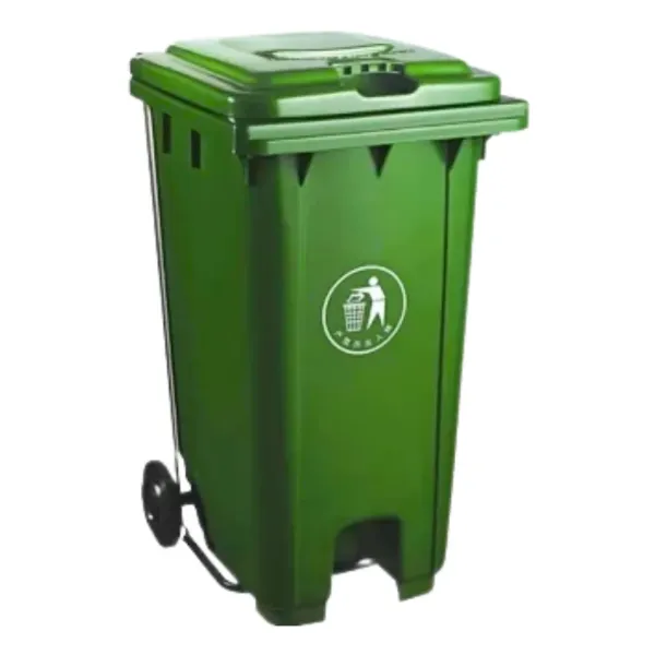 Step On Garbage Bin with Wheels 120L