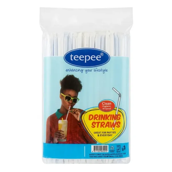 Teep Drinking Straws Plastic Hygienic 200pcs