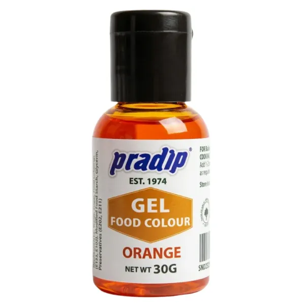 Pradip Gel Food Colour Orange 30g