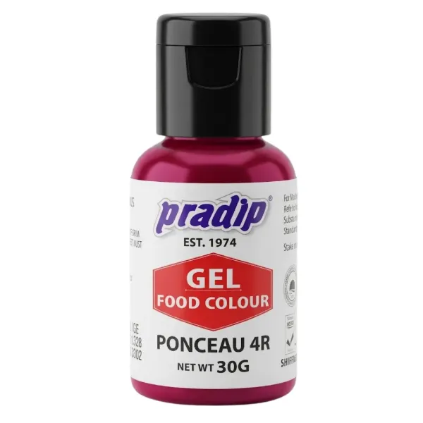 Pradip Gel Food Colour Ponceau 30g