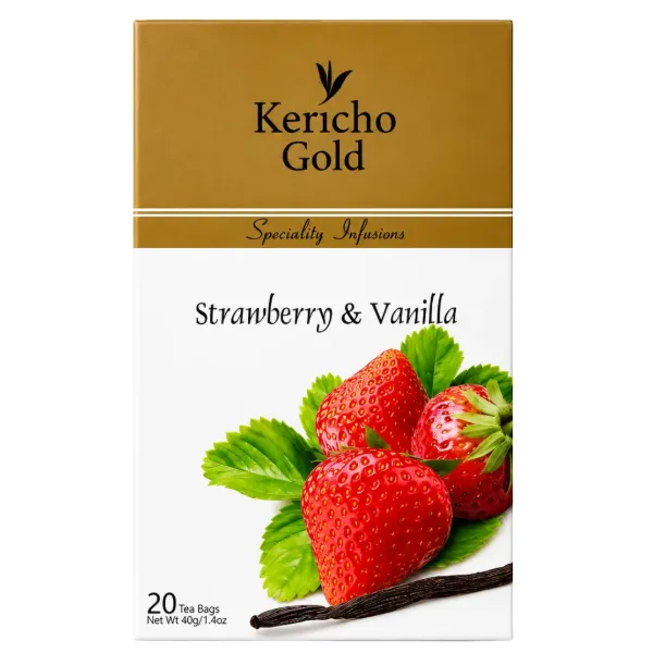Kericho Gold Tea Bags Strawberry & Vanilla 2g x 20